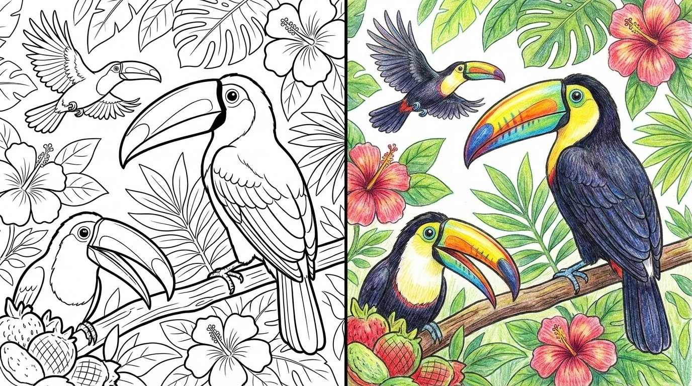 toucan coloring pages