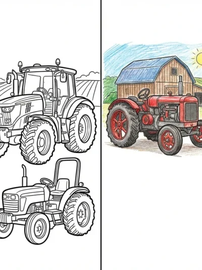 Tractor coloring pages