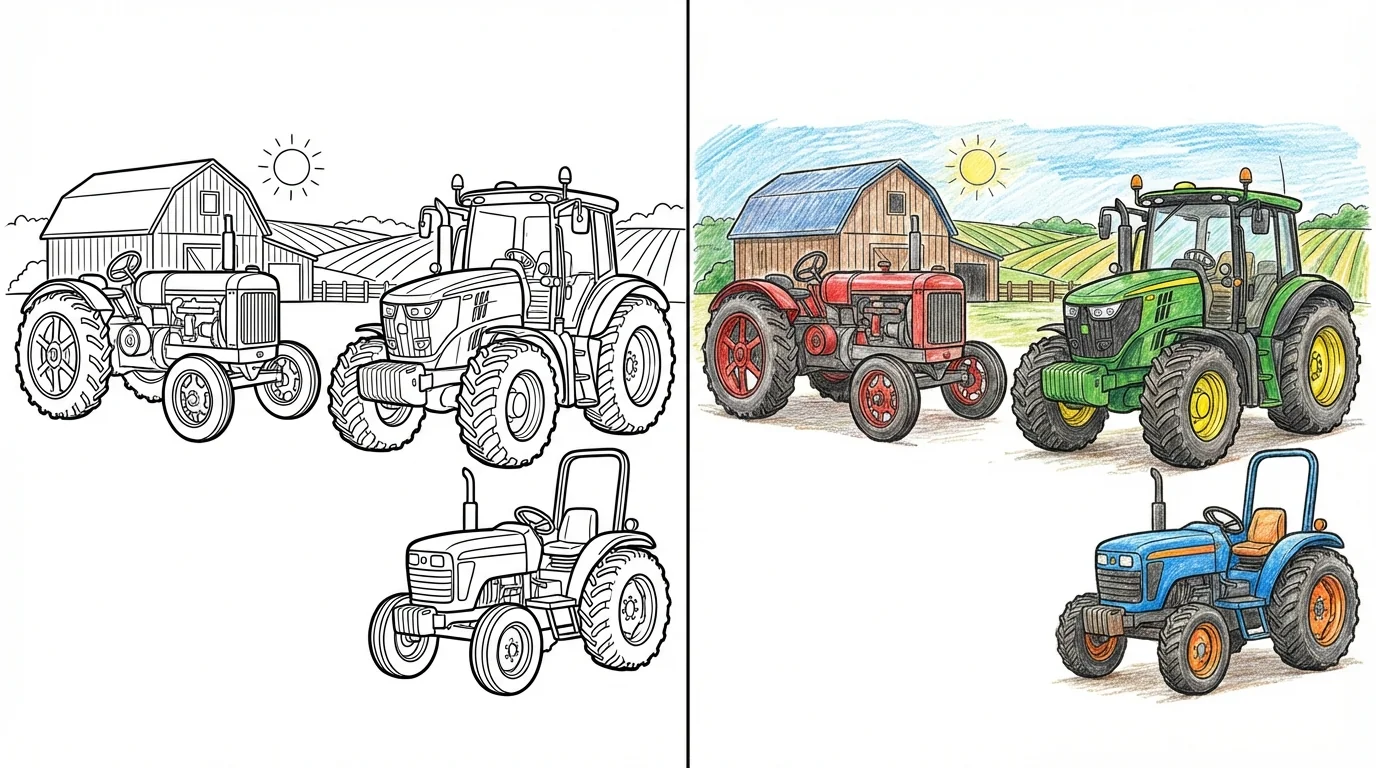tractor coloring pages