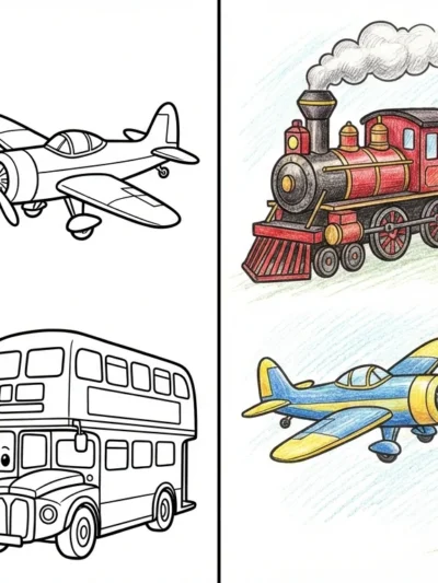 Transportation coloring pages