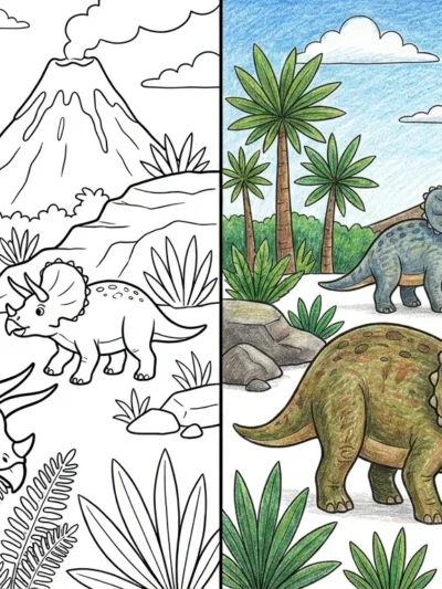 Triceratops coloring pages