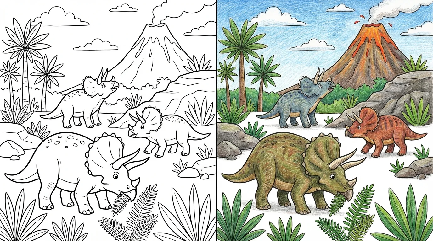 triceratops coloring pages