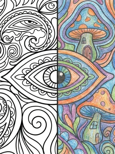 Trippy coloring pages