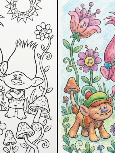 Trolls coloring pages
