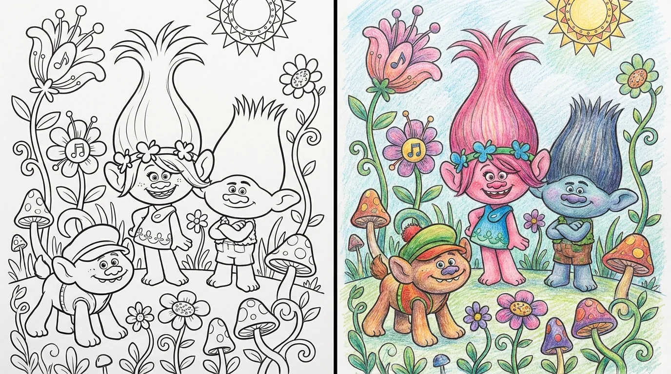73 Trolls Coloring Pages (Free PDFs)