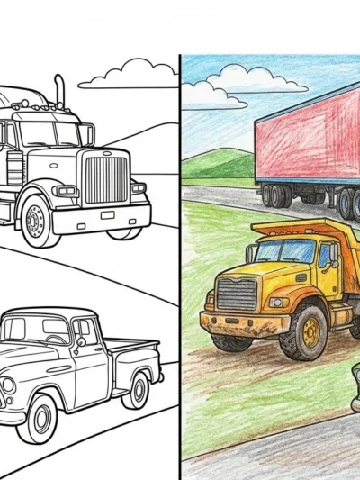 Truck coloring pages