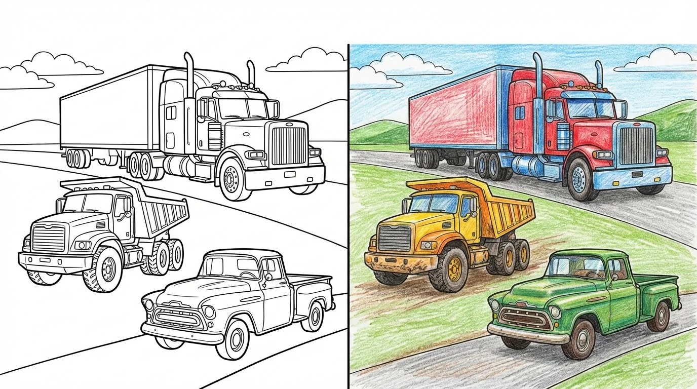 truck coloring pages