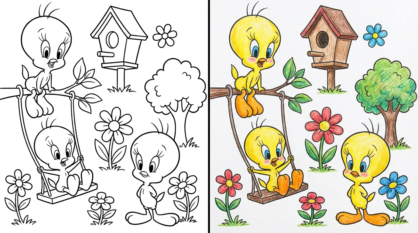 tweety bird coloring pages