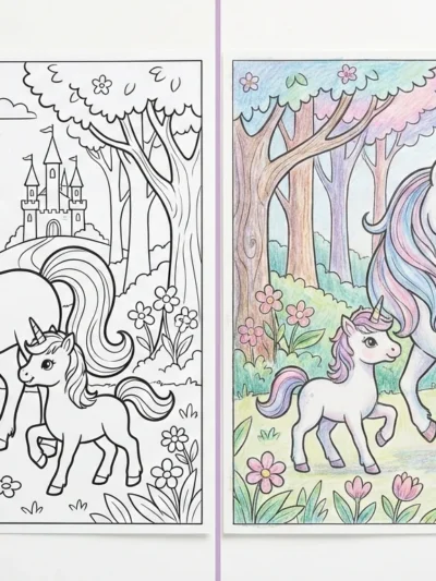 Unicorn coloring pages