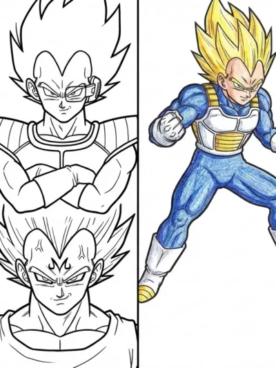 Vegeta coloring pages