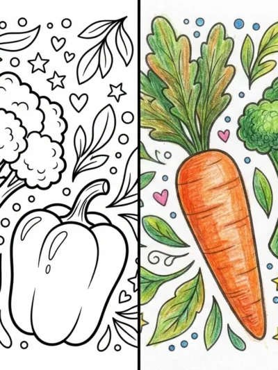 Vegetable coloring pages