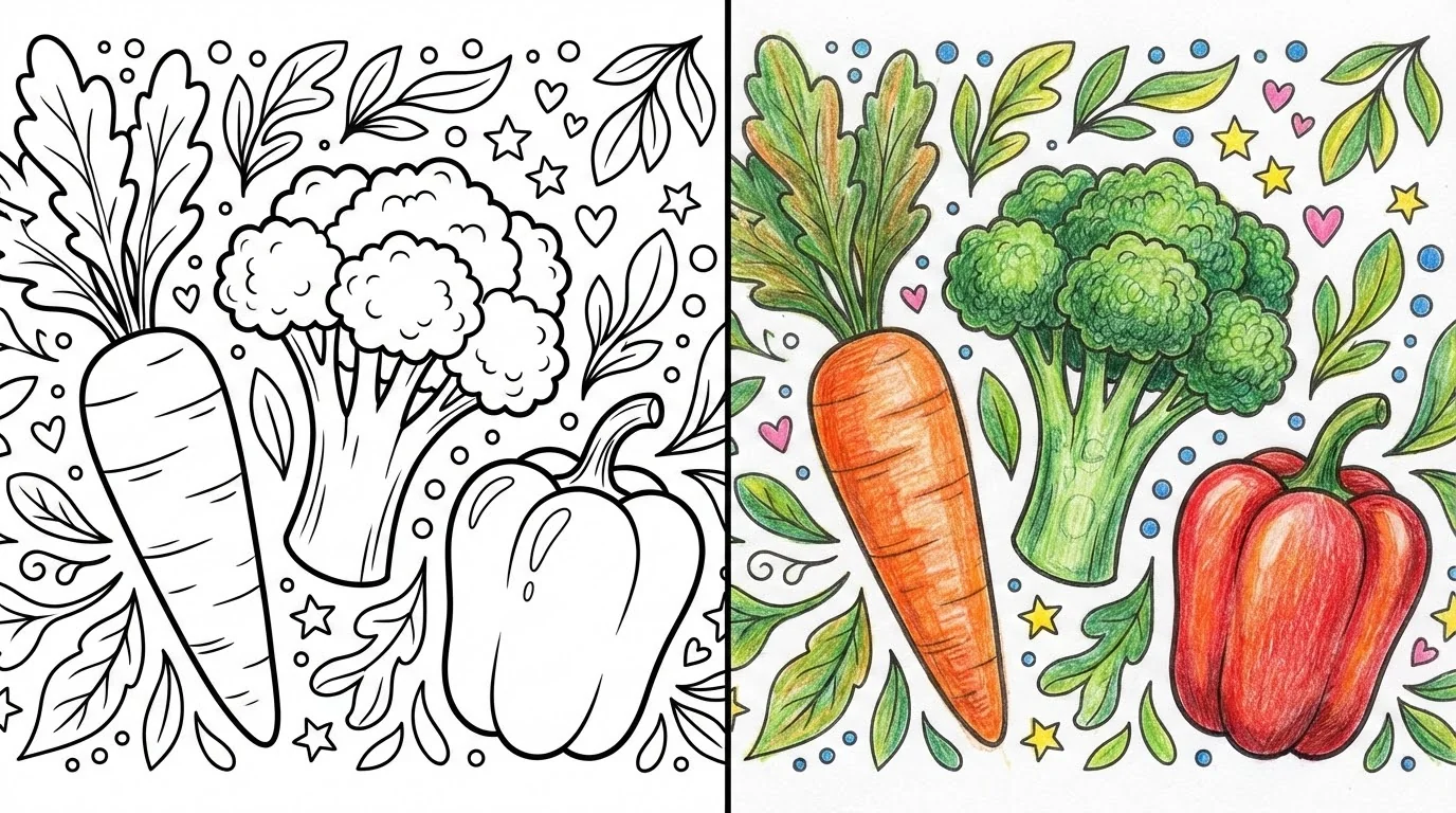 vegetable coloring pages