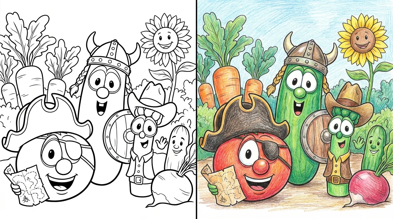 veggie tales coloring pages