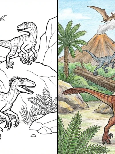 Velociraptor coloring pages