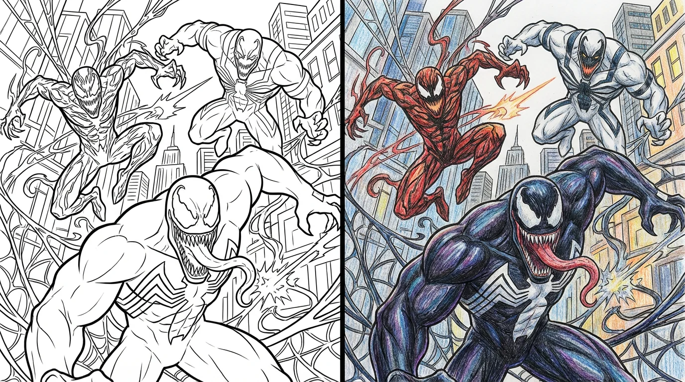venom coloring pages