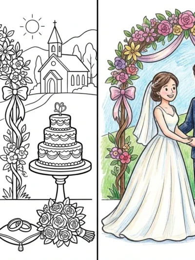 Wedding coloring pages