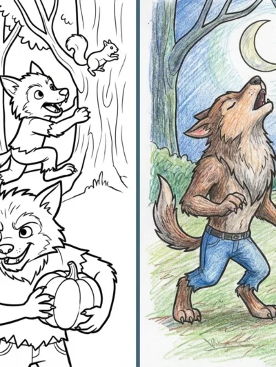 Werewolf coloring pages