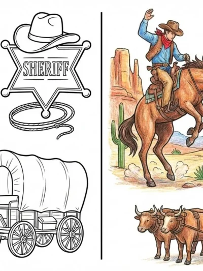 Western coloring pages