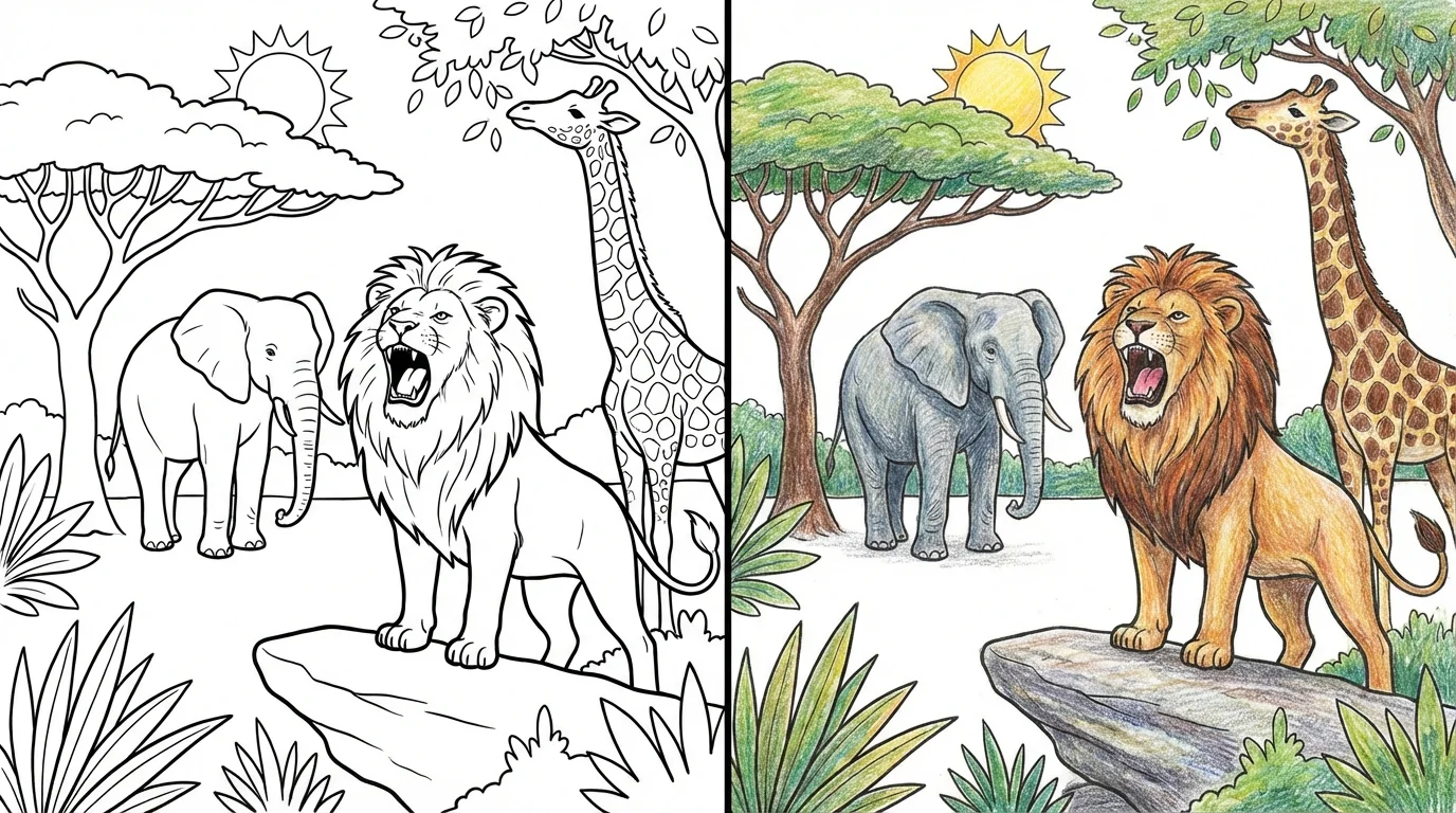 wild animal coloring pages