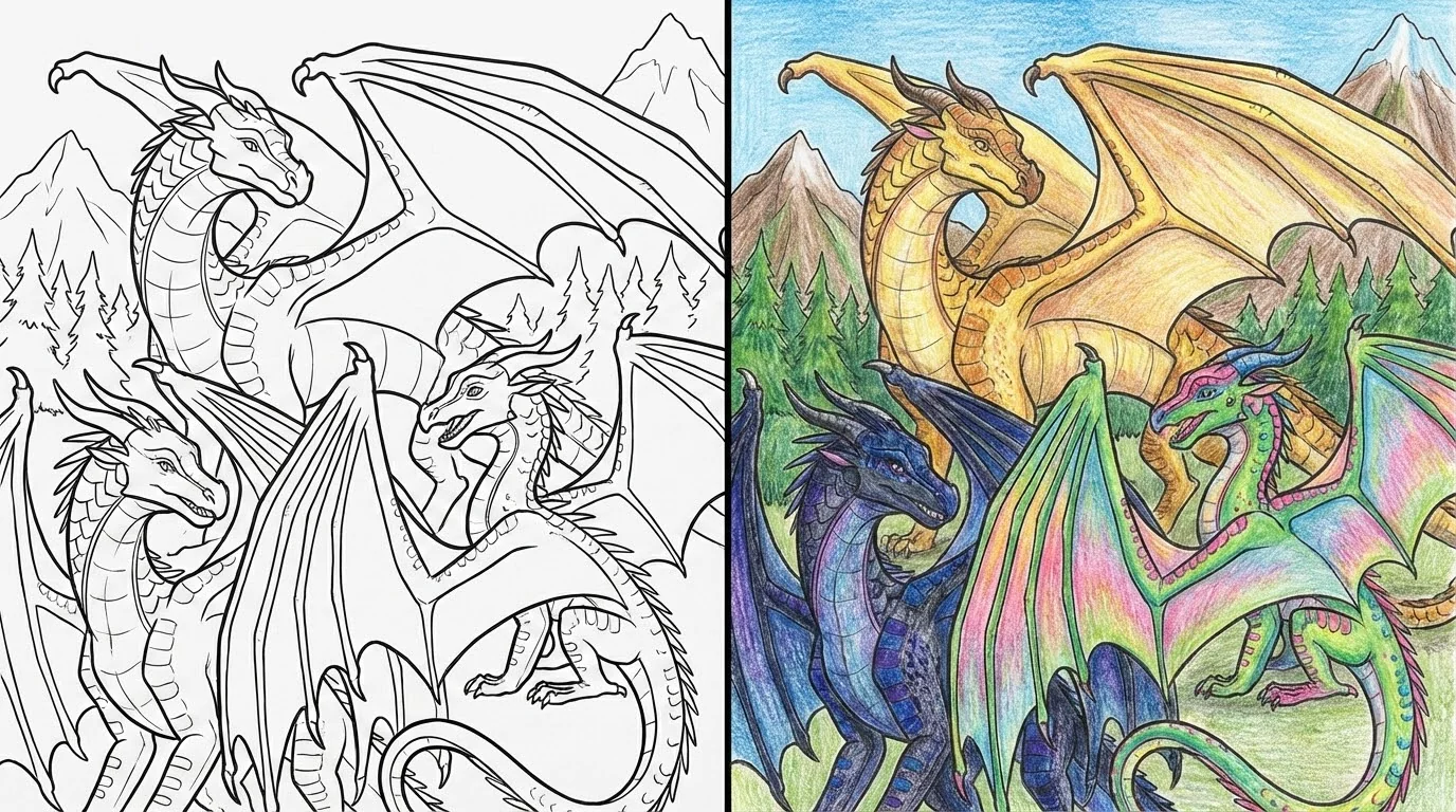 70 Wings Of Fire Coloring Pages (Free PDFs)