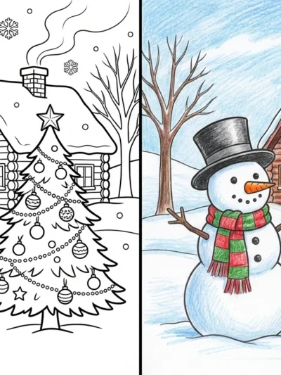 Winter coloring pages