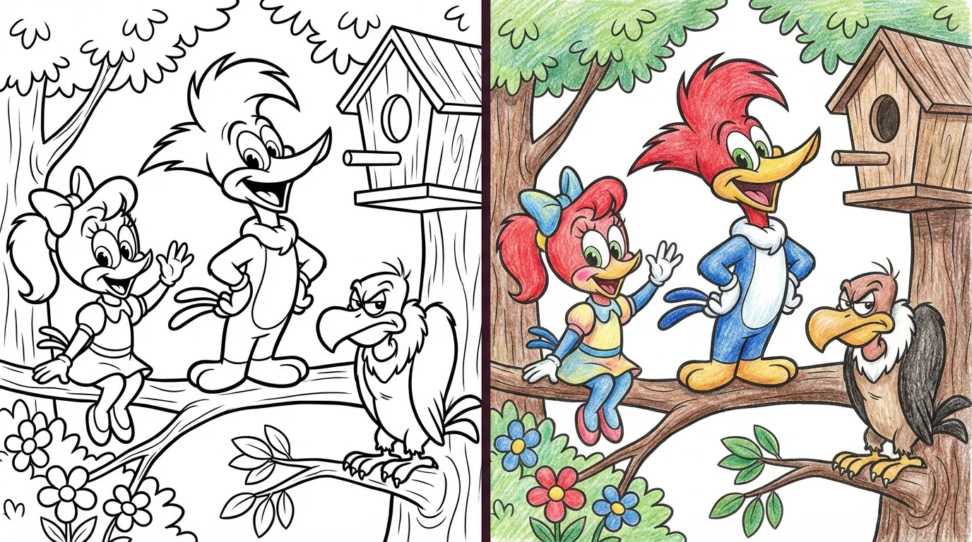 woody woodpecker coloring pages
