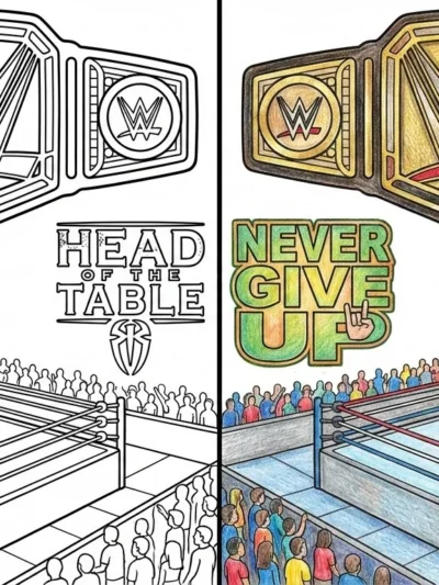 Wwe coloring pages