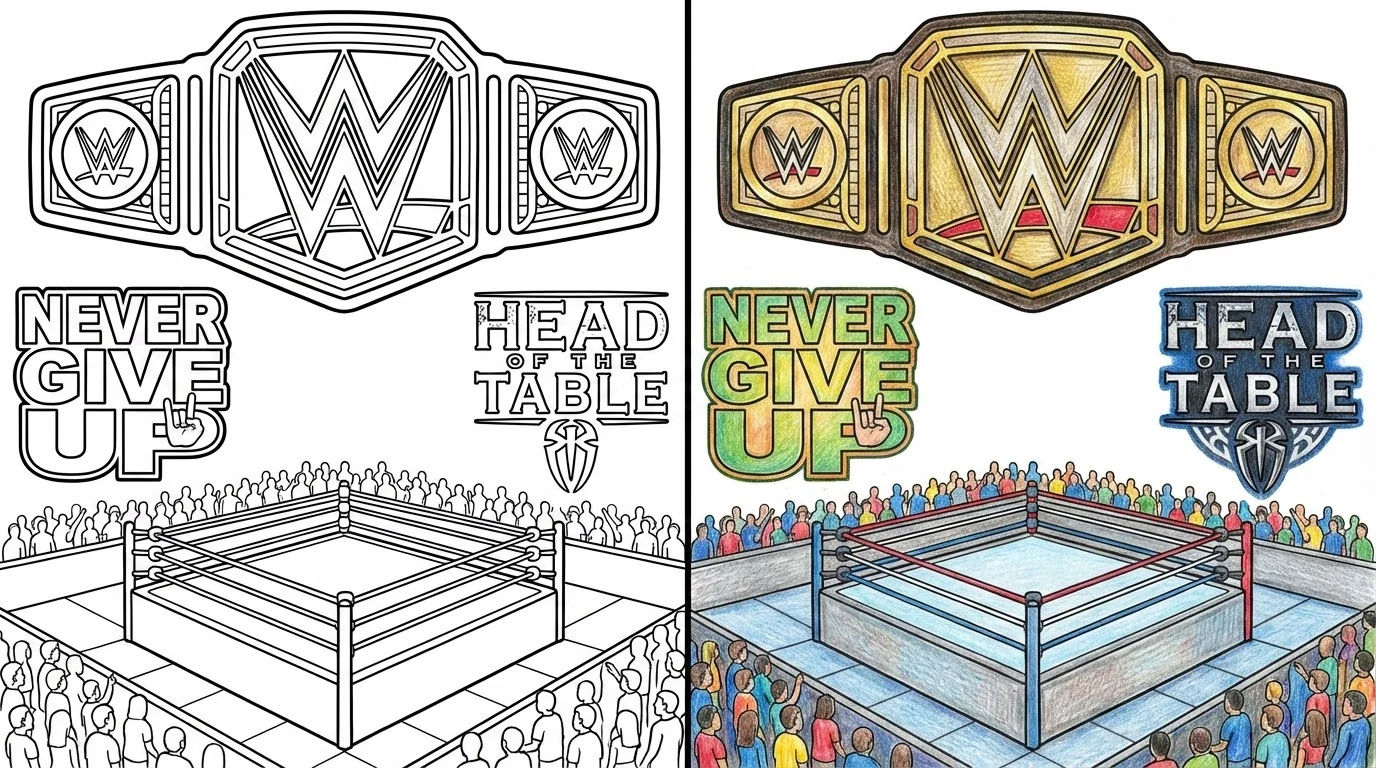 wwe coloring pages