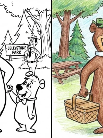 Yogi Bear coloring pages