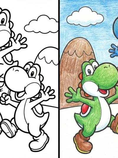Yoshi coloring pages