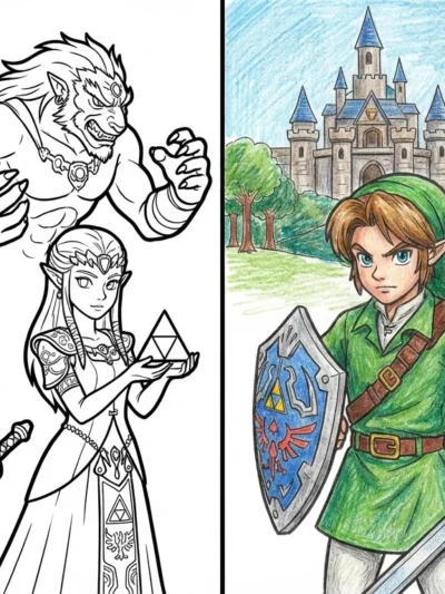 Zelda coloring pages