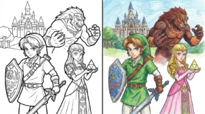 zelda coloring pages