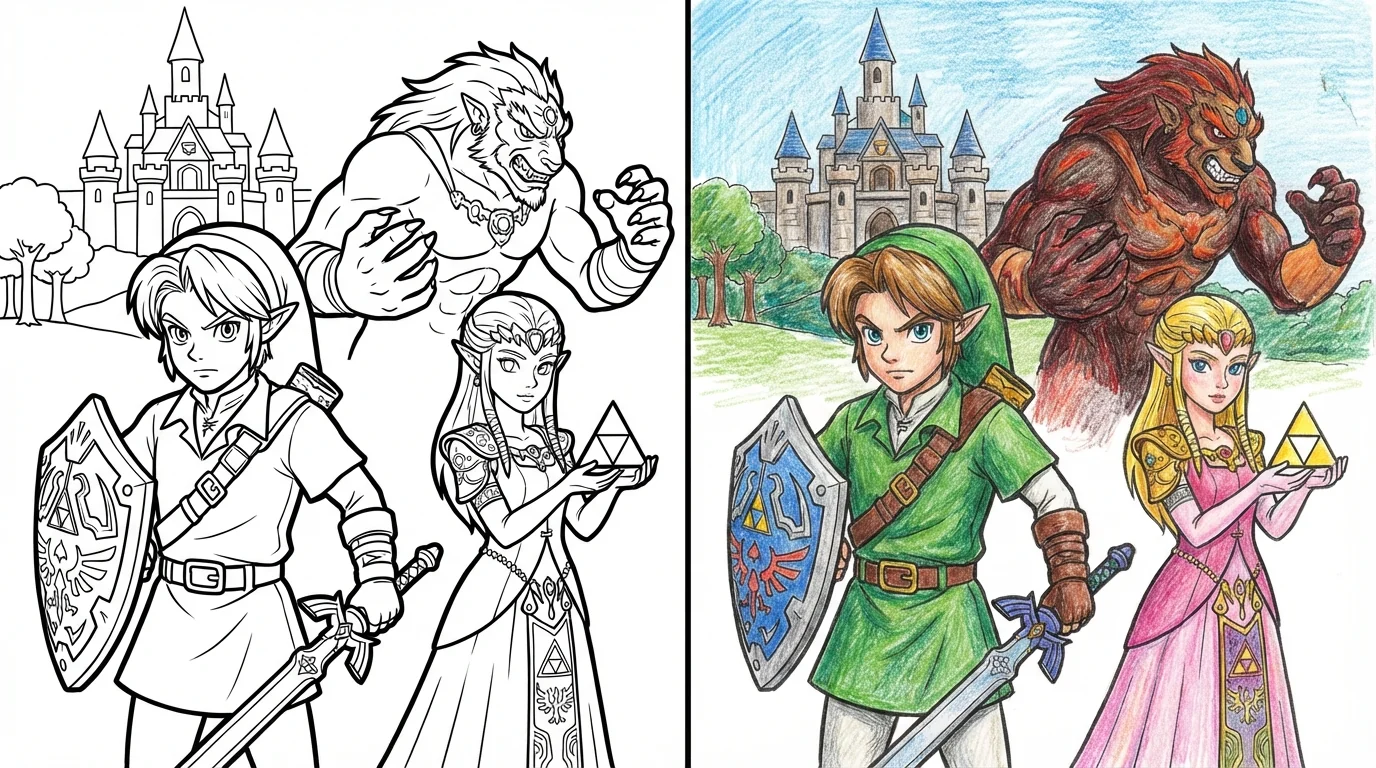 71 Zelda Coloring Pages (Free PDFs)