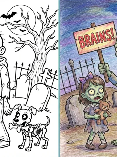 Zombie coloring pages
