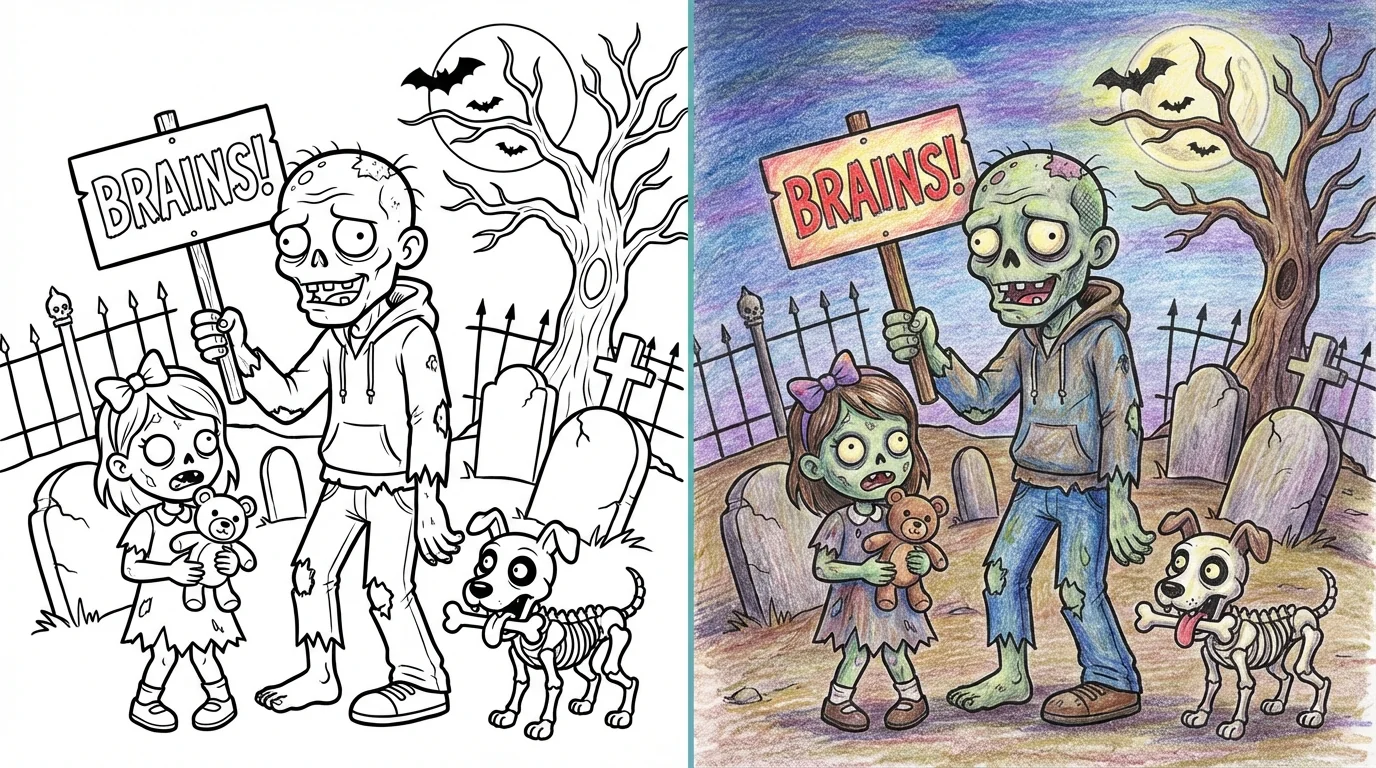 zombie coloring pages