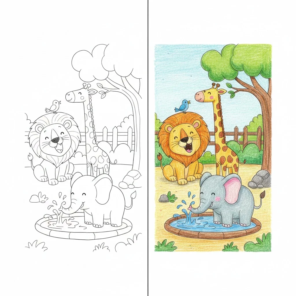 zoo coloring pages
