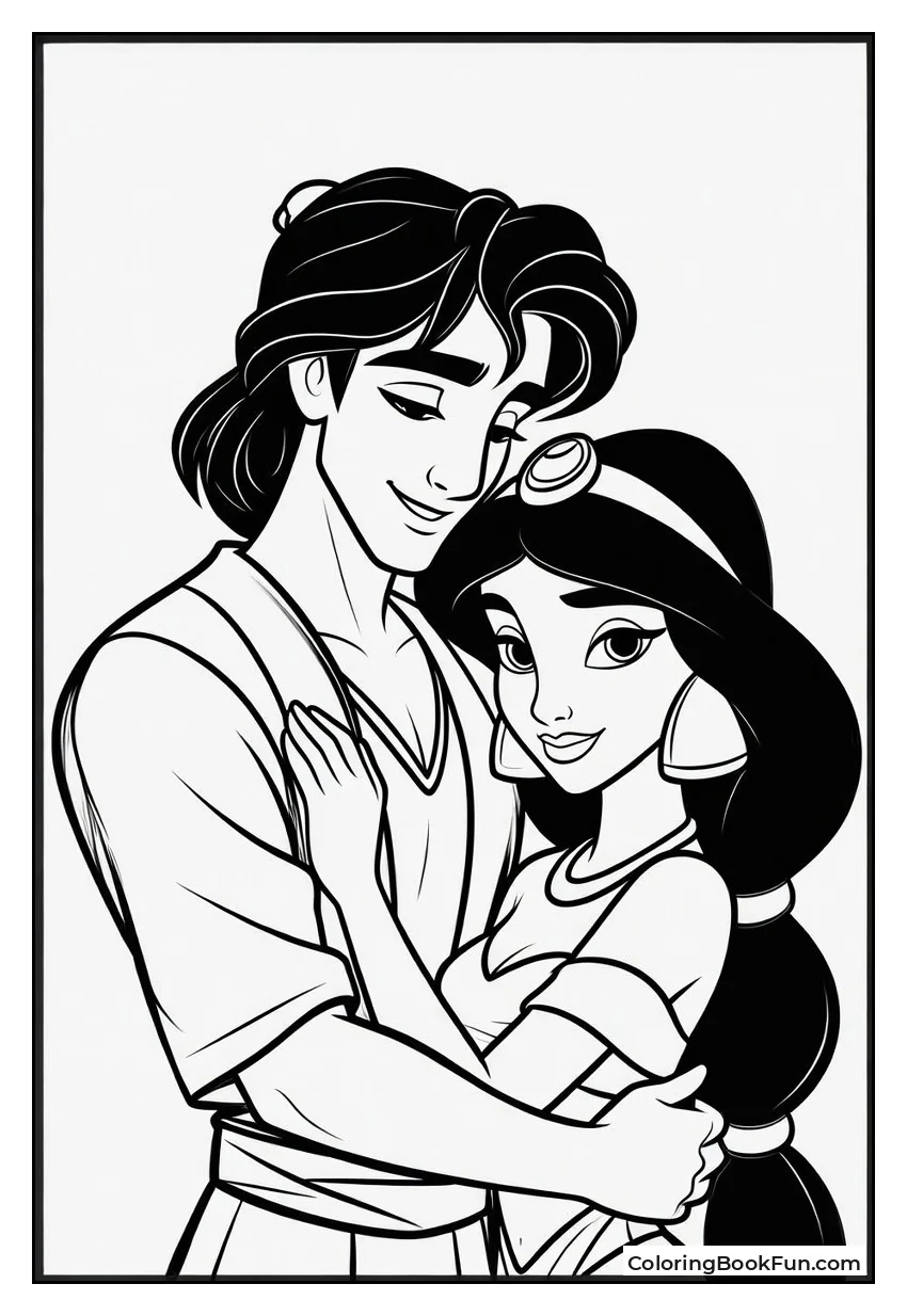 Aladdin Jasmine Embrace