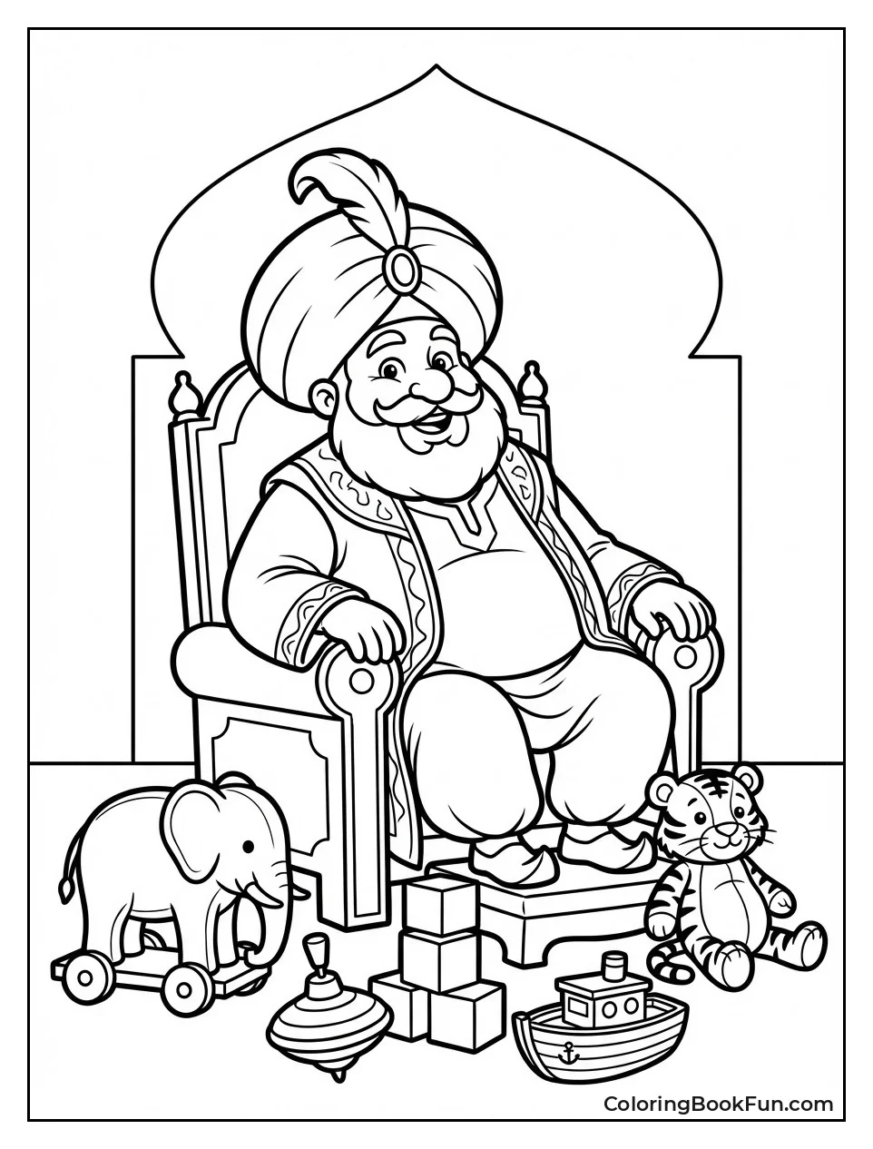 Sultan on Throne