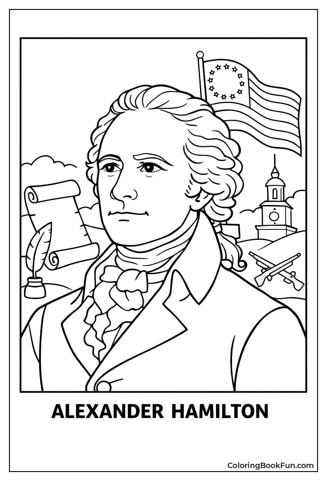 Flashcard Hamilton Portrait