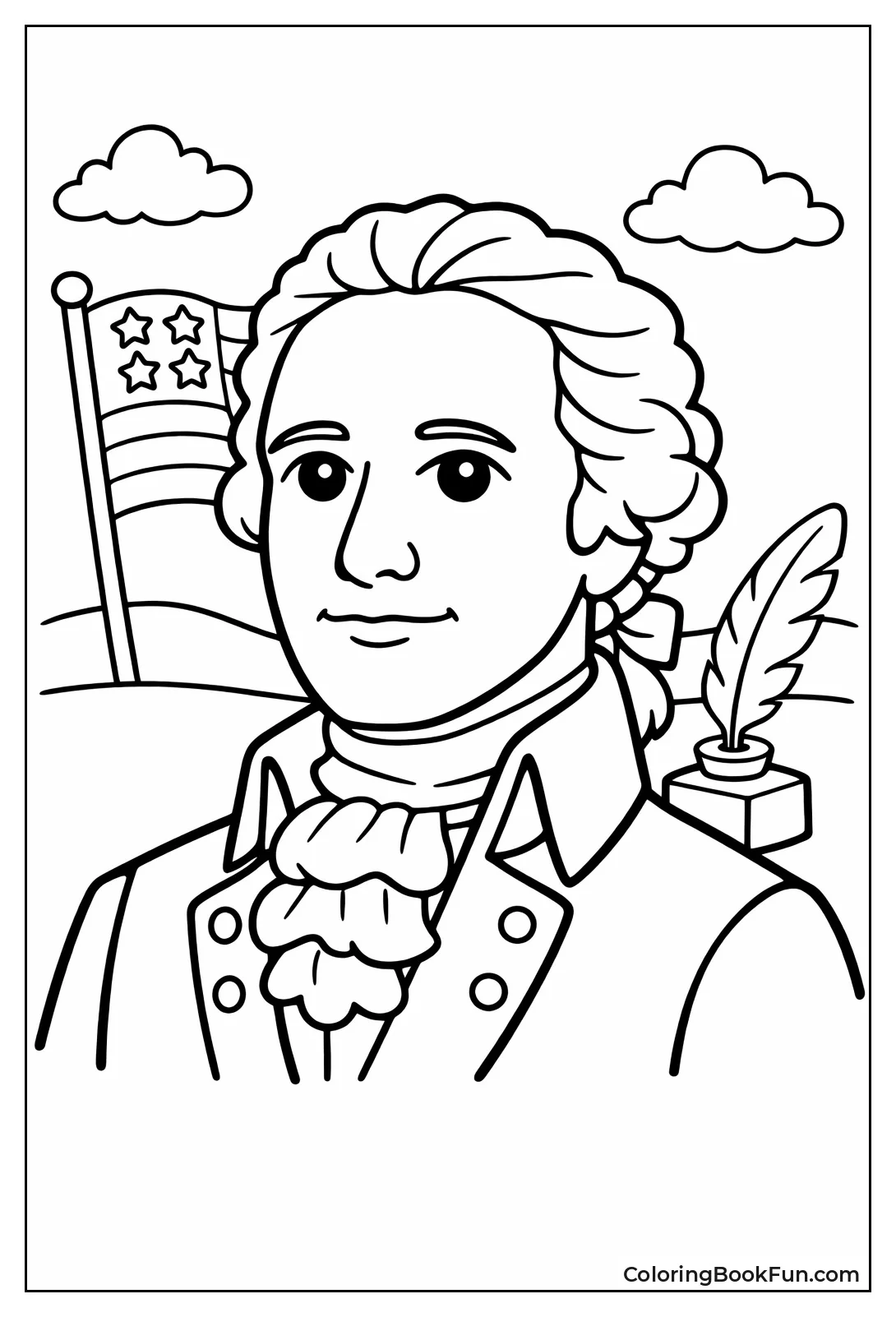 Hamilton Portrait Outline