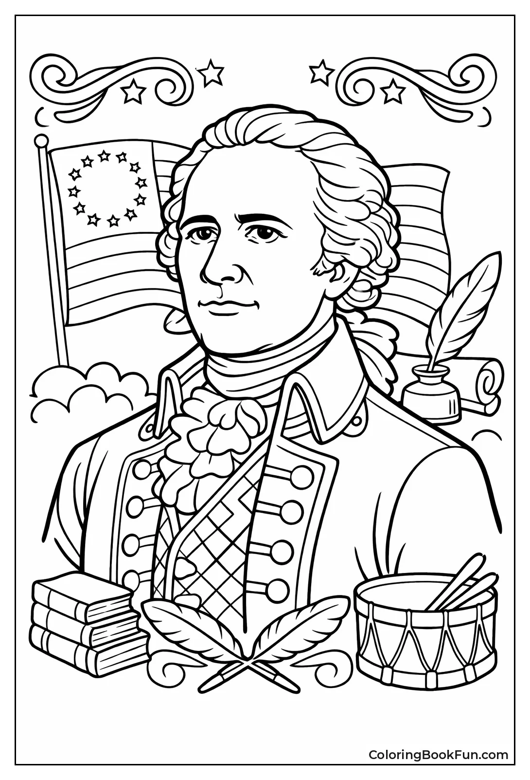 Patterned Hamilton Portrait