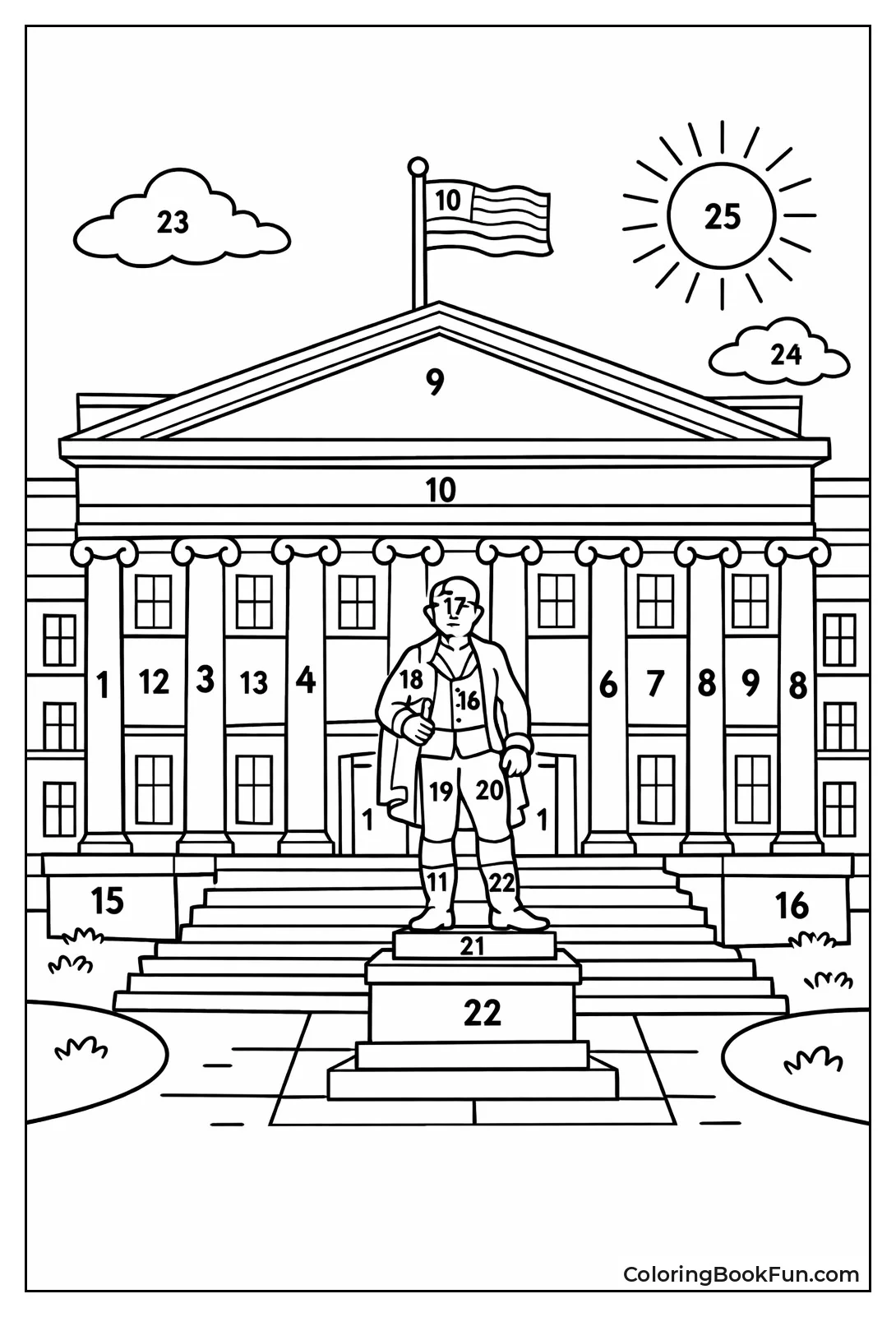 Treasury Building Color by Number