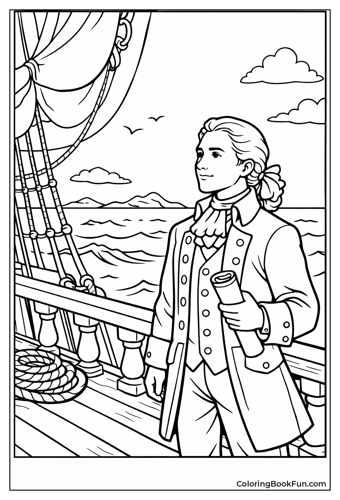 Young Hamilton Arriving by Ship