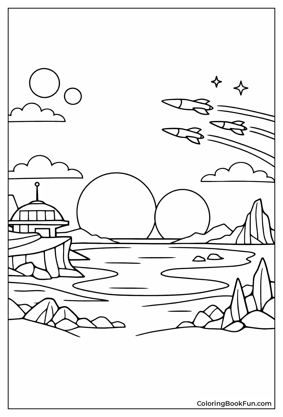 Alien Twin Sun Sunset