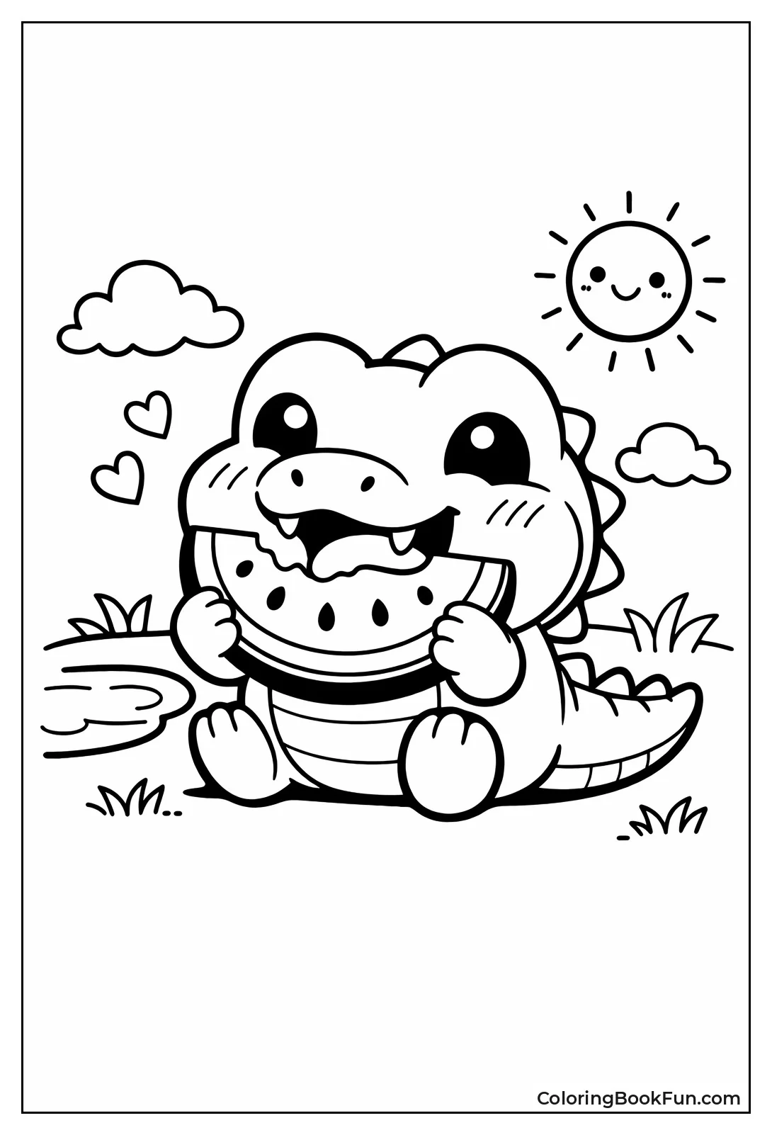 Kawaii Watermelon Gator