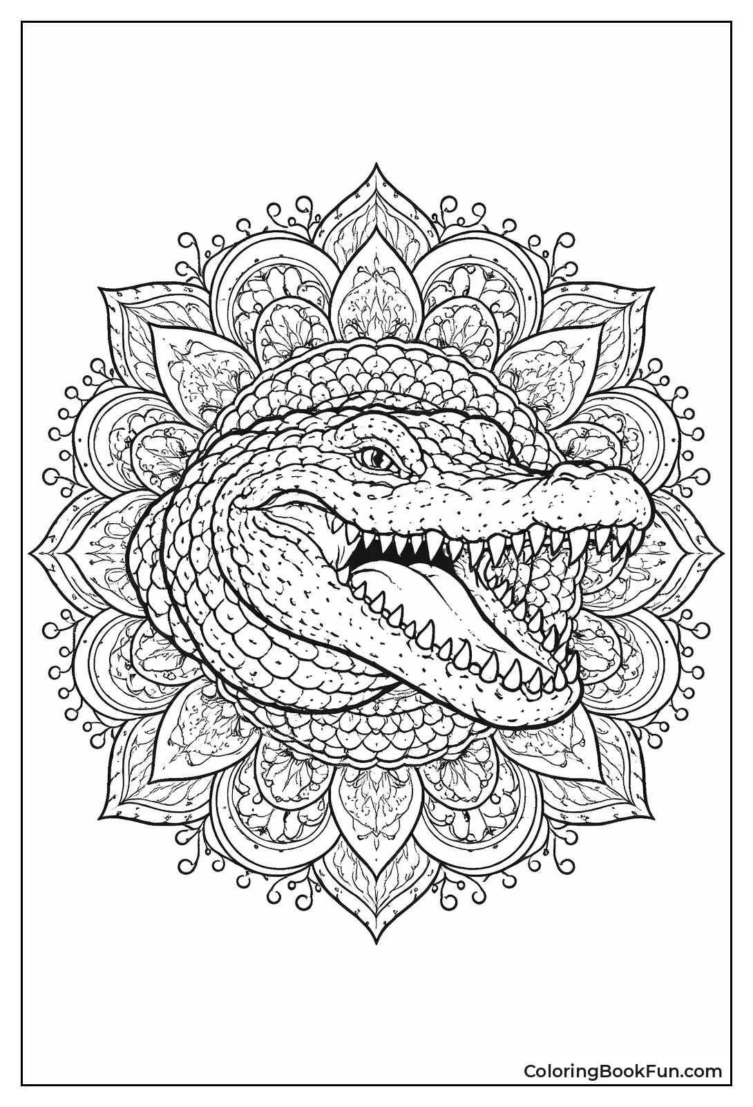 Mandala Gator Head