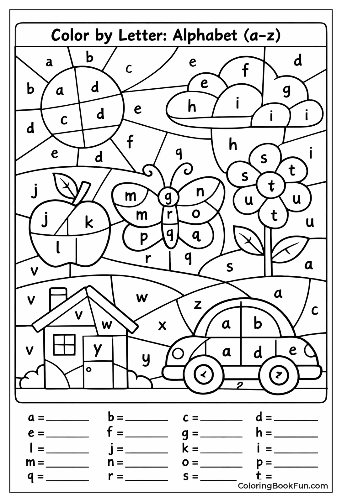 Color by Letter Puzzle