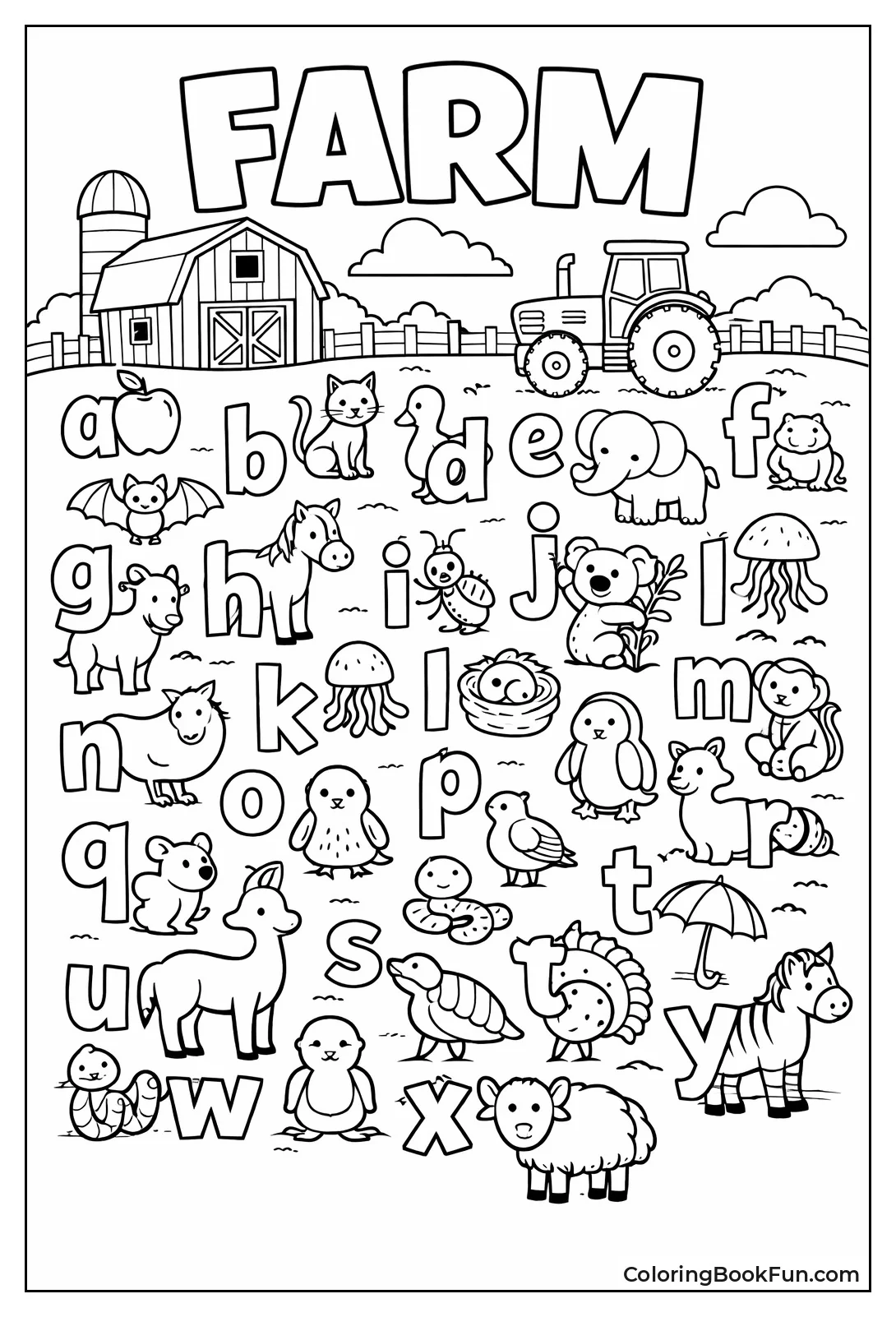 Farmyard Animal Scene