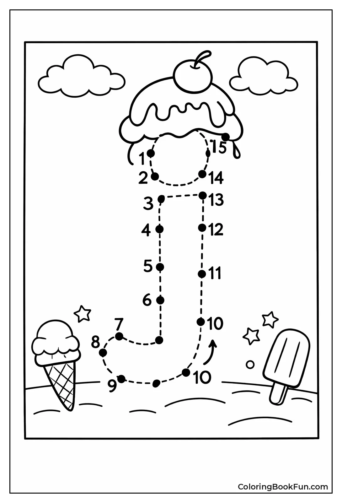 Ice Cream Dot to Dot