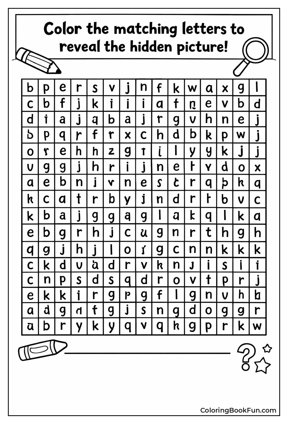 Lowercase Letter Mosaic